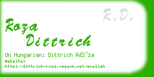 roza dittrich business card